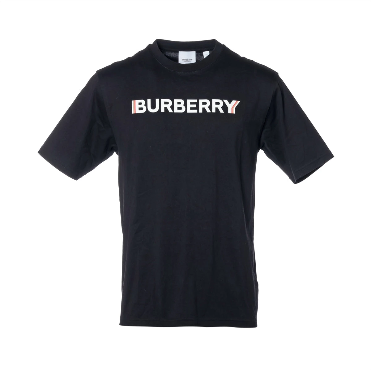 バーバリー コットン Tシャツ XS メンズ ブラック 8053010 ロゴ