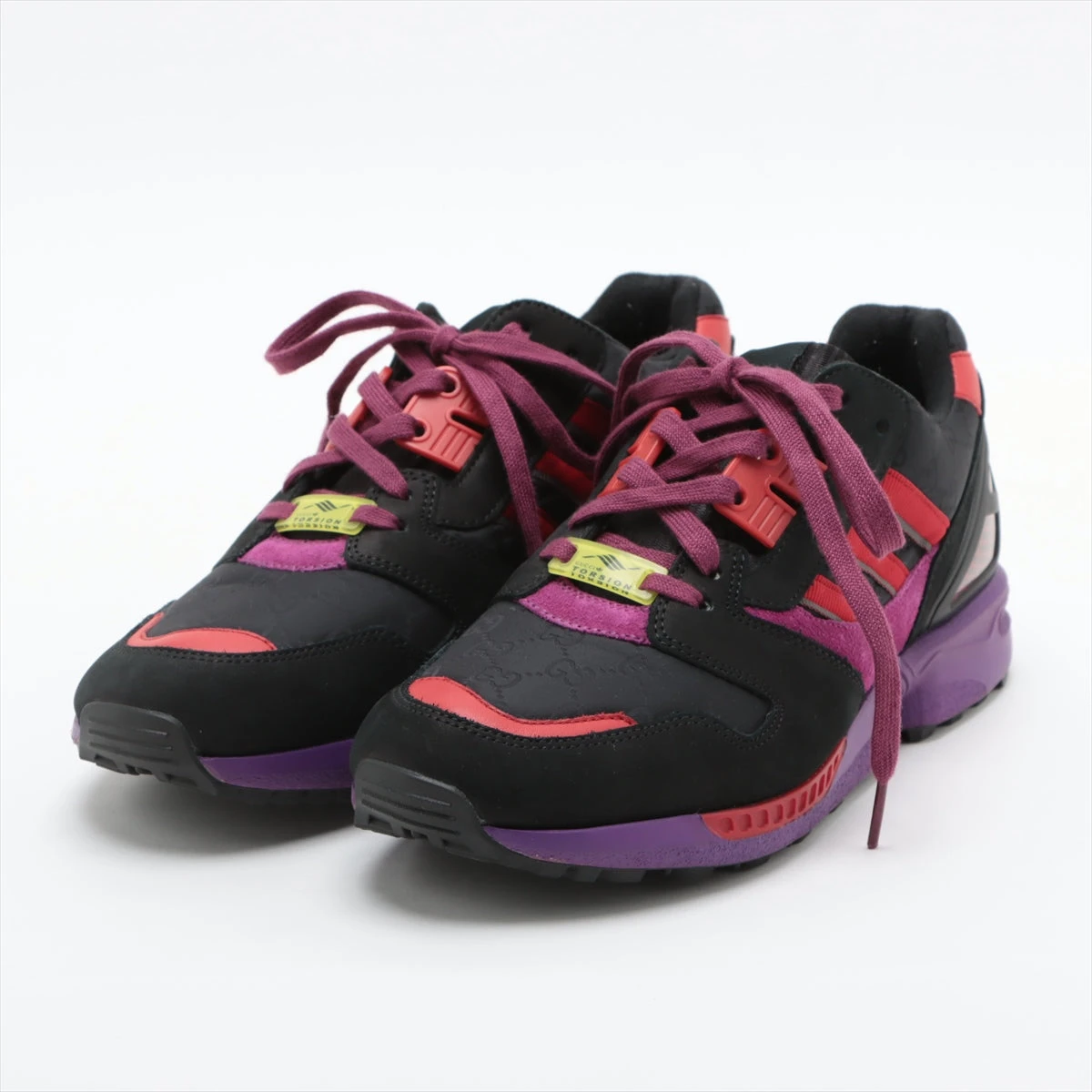 グッチ×アディダス ZX8000 23SS スエード×キャンバス スニーカー 24.5