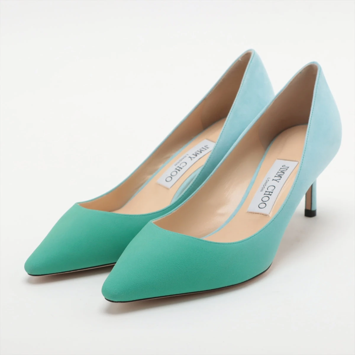 JIMMY CHOO ストーン スエード サンダル ピンヒール 36 ベージュ