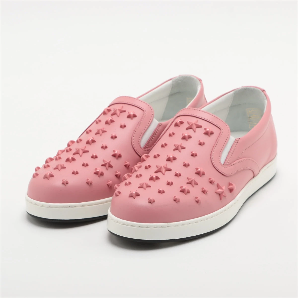 保存袋付き極美品✨ジミーチュウ　エナメルミュール　ビジュー　ピンクベージュ JIMMY CHOO Jimmy Choo ジミーチュウ サンダル AMELY 80 PUI