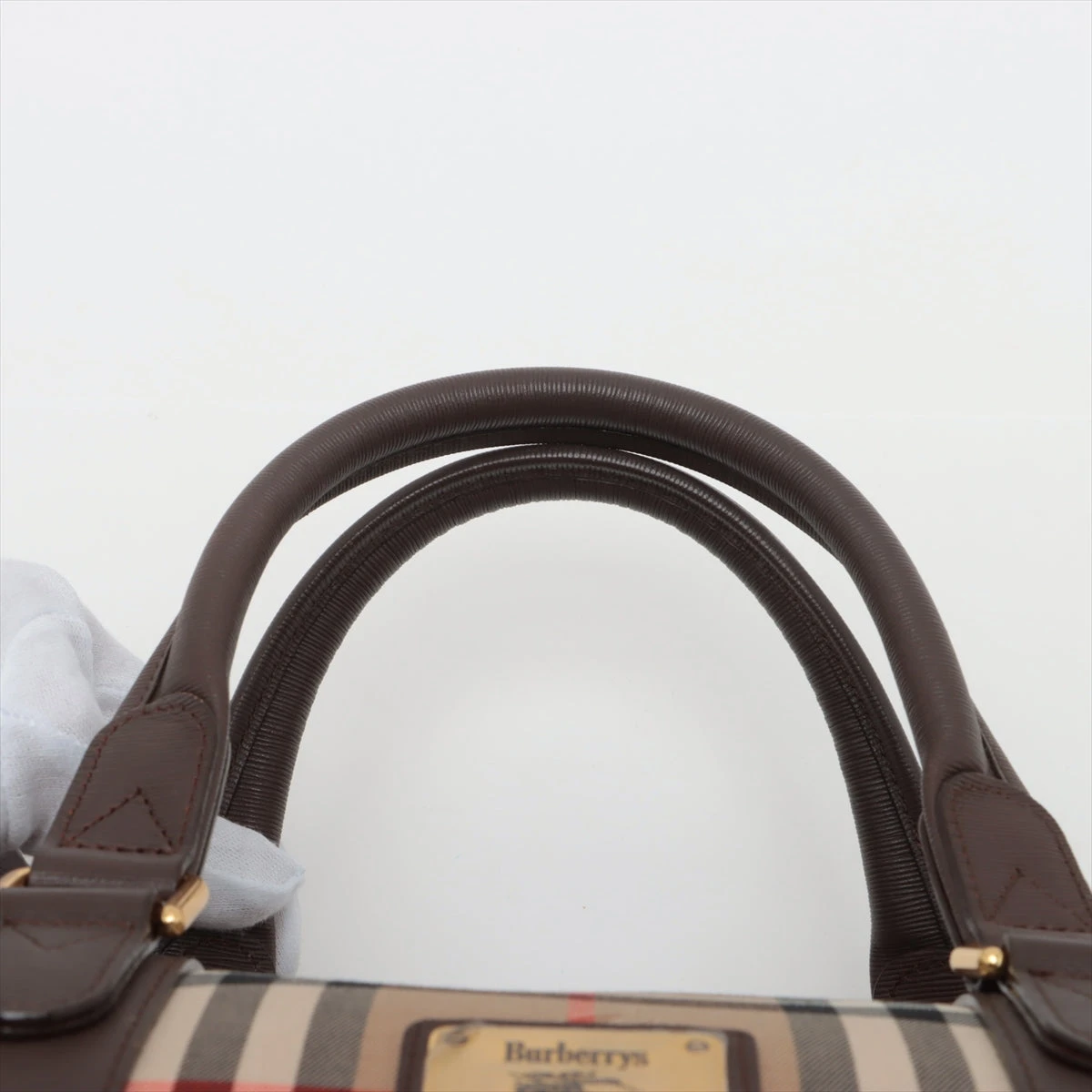 大人気　バーバリー　ノバチェック キャンバス　レザー　2way ボストンバッグ バーバリー ノバチェック キャンバス×レザー ボストンバッグ
