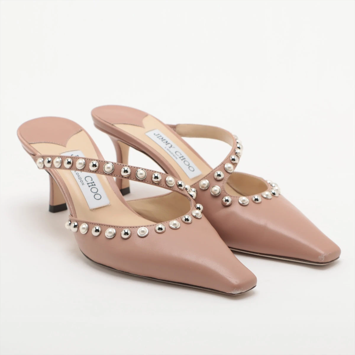 COACH ベージュ レザー ミュール　サイズ24.5 COACH Laurence 90MM Metallic Leather Sandals | Saks Fifth Avenue