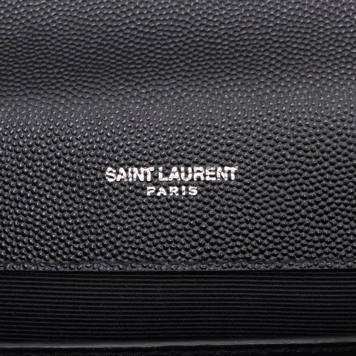 Th964711 サンローラン エンヴェロップ 487206 ダブルチェーンショルダーバッグ 本革 ブラック/シルバー金具 SAINT LAURENT 中古 Th964711 サンローラン エンヴェロップ 487206 ダブルチェーン