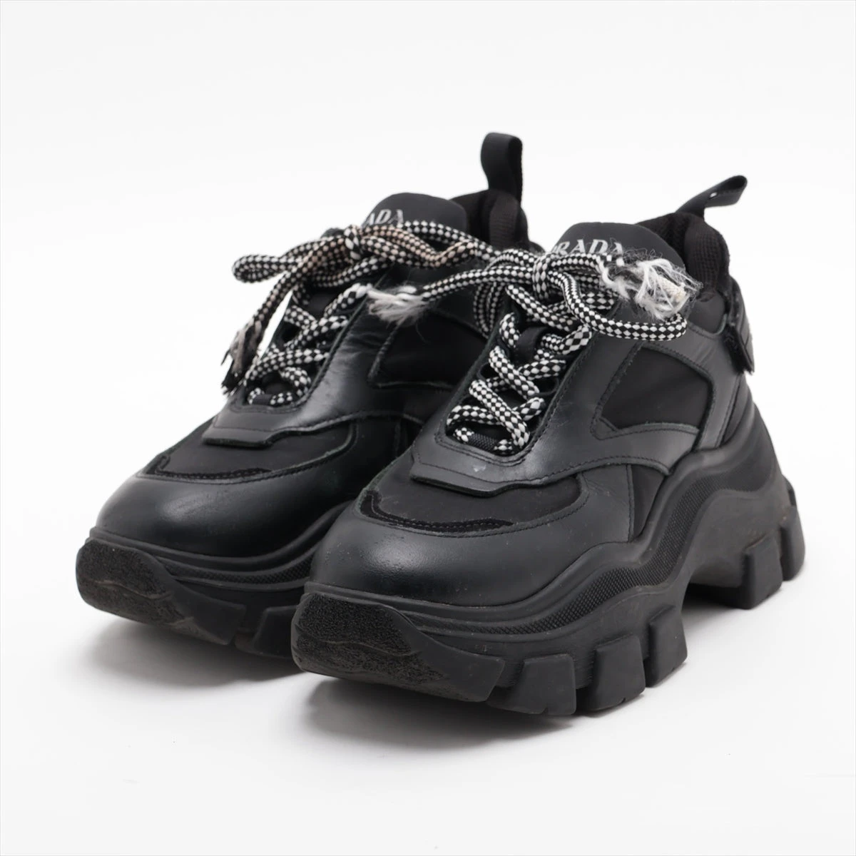 プラダ ペガサス 19SS ナイロン×レザー スニーカー 36