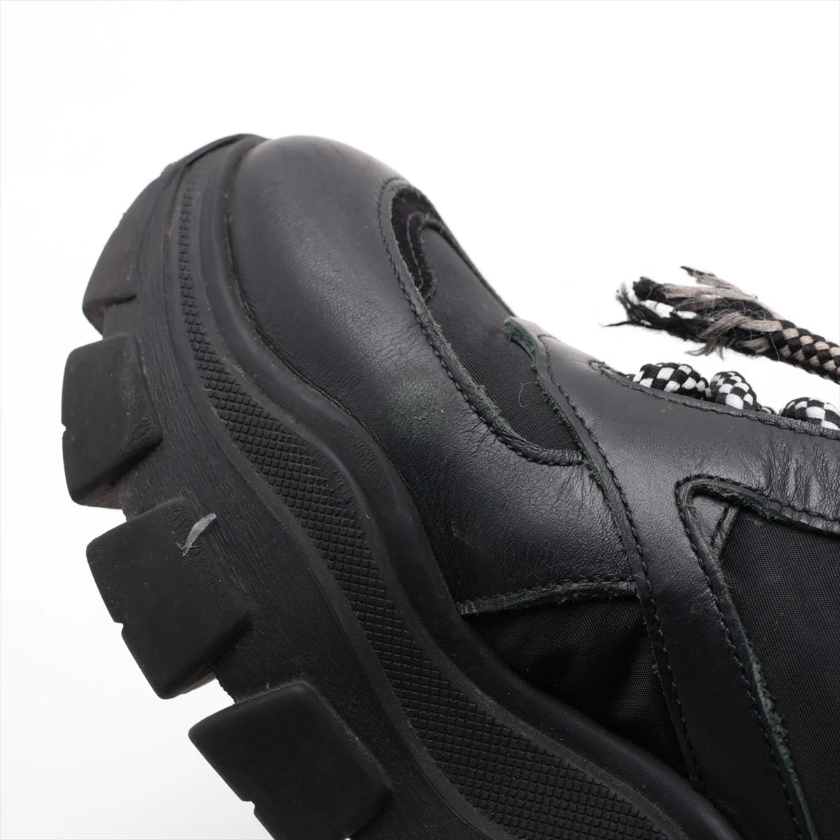 プラダ ペガサス 19SS ナイロン×レザー スニーカー 36