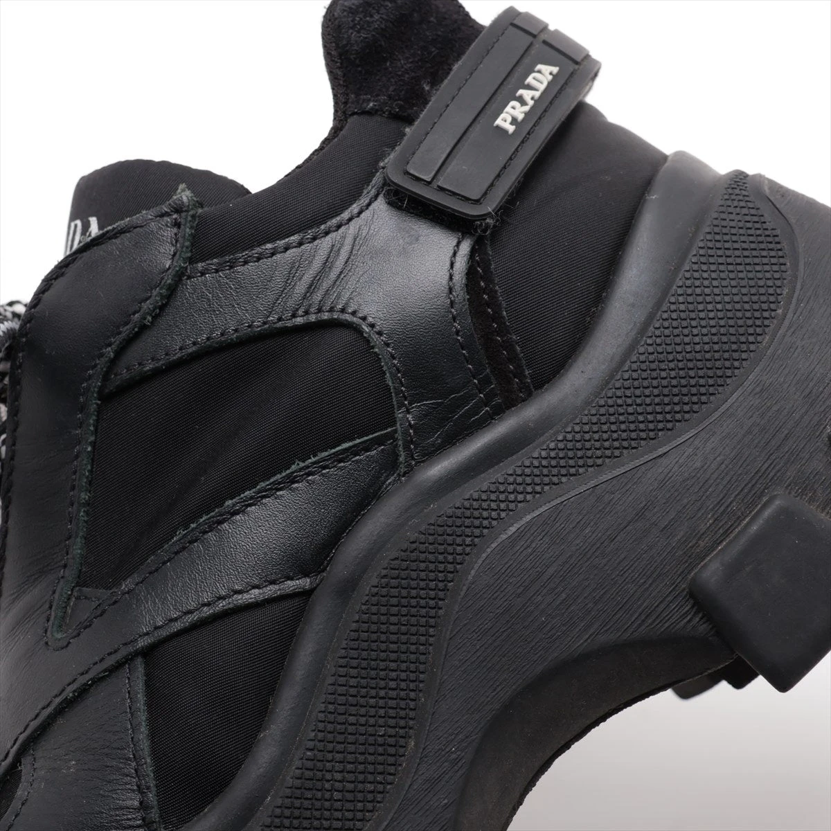 レディーススニーカー プラダ プラダ ペガサス 19SS ナイロン×レザー スニーカー 36