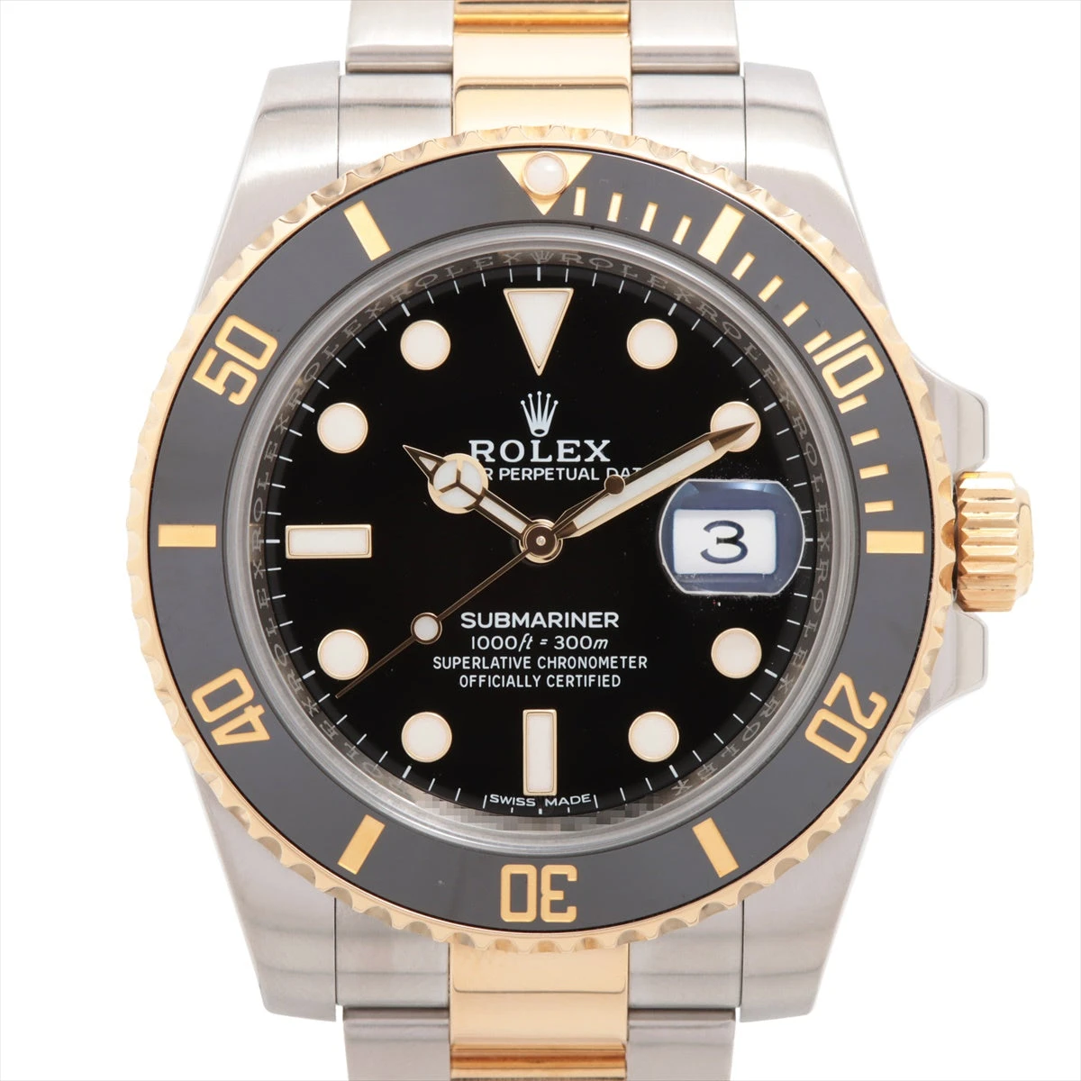 サブマリーナ116110BLAKEN黒文字盤補習用メンズ自動巻