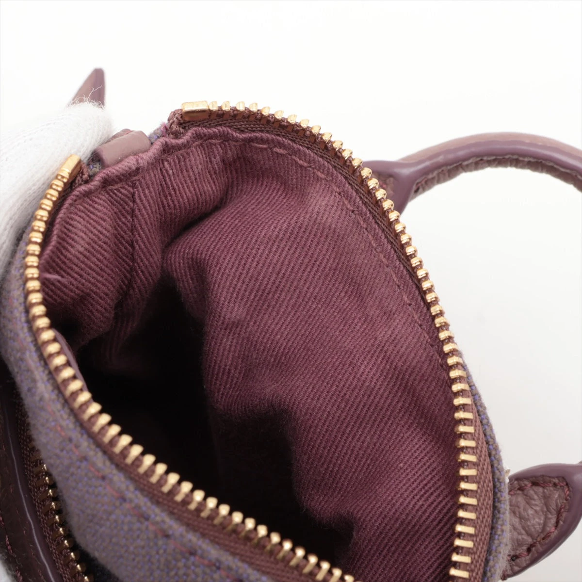 メゾンマルジェラ 5AC レザー チェーンショルダーバッグ パープル