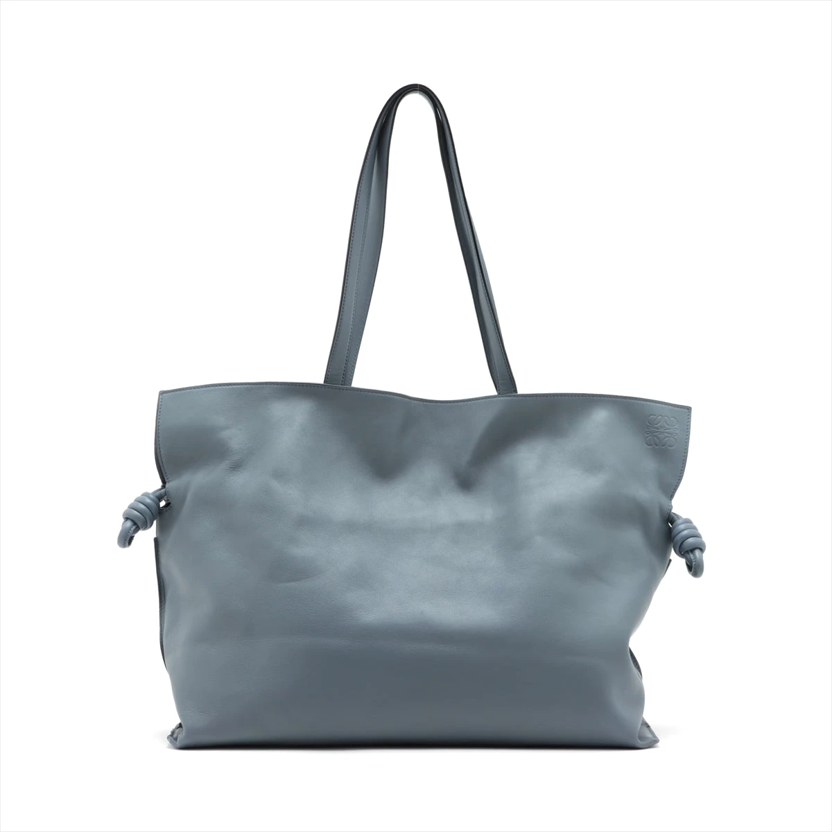 ロエベ フラメンコクラッチ XL レザー トートバッグ ブルー