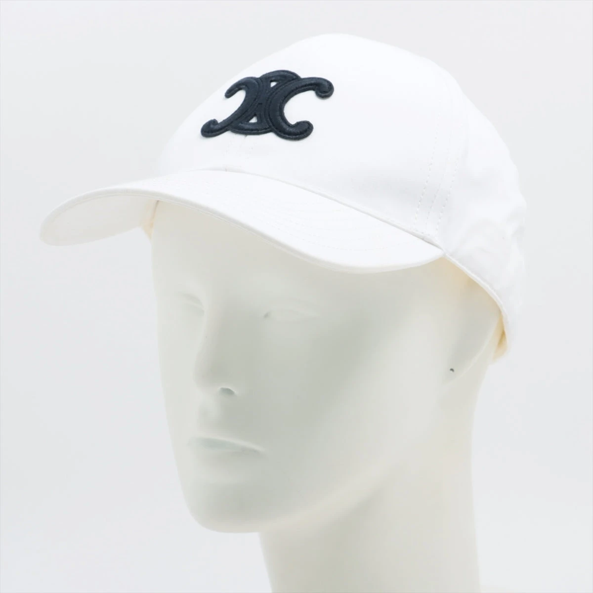 セリーヌ トリオンフ キャップ S コットン ホワイト WU018602｜中古 