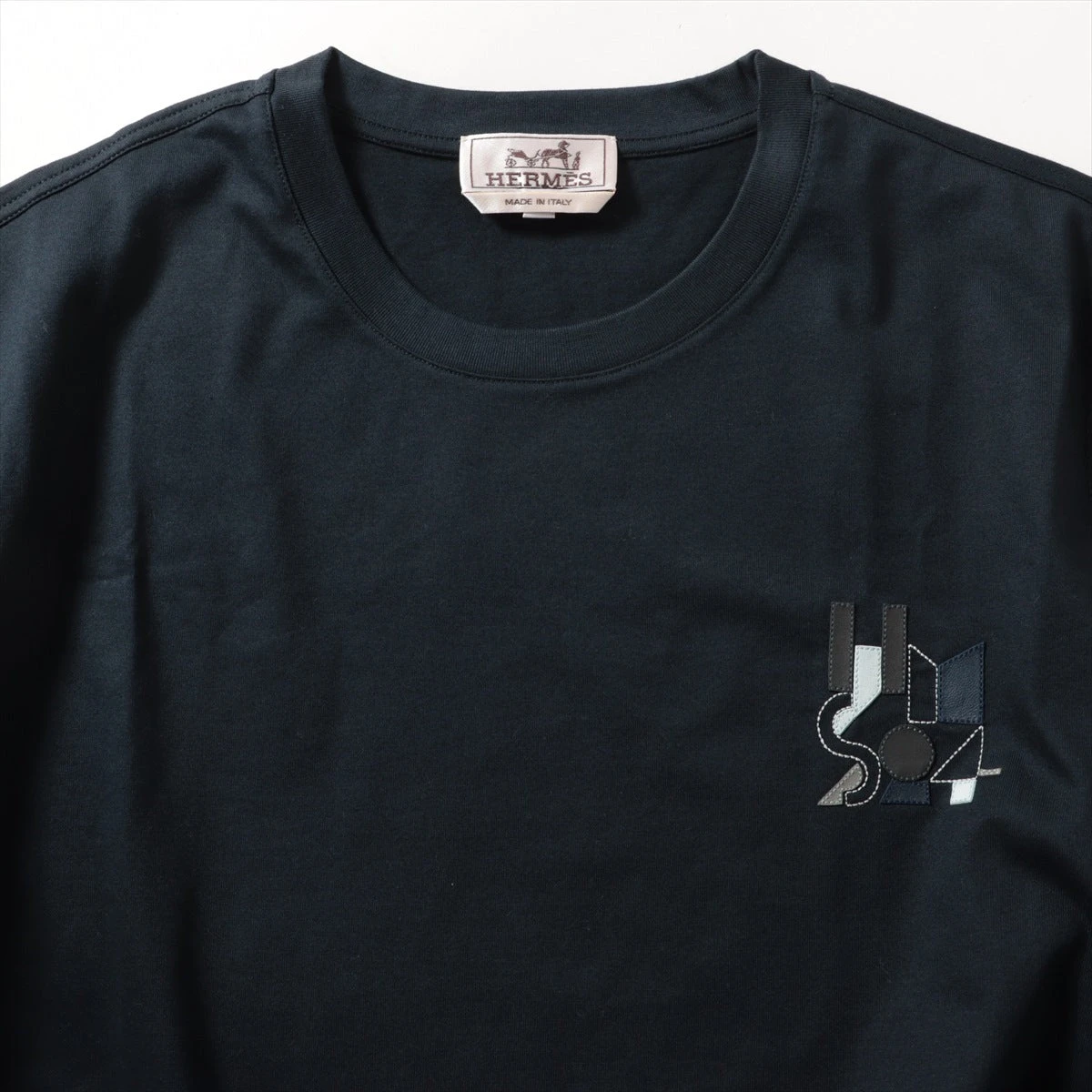 エルメス 24SS コットン Tシャツ S メンズ ネイビー 41-5713