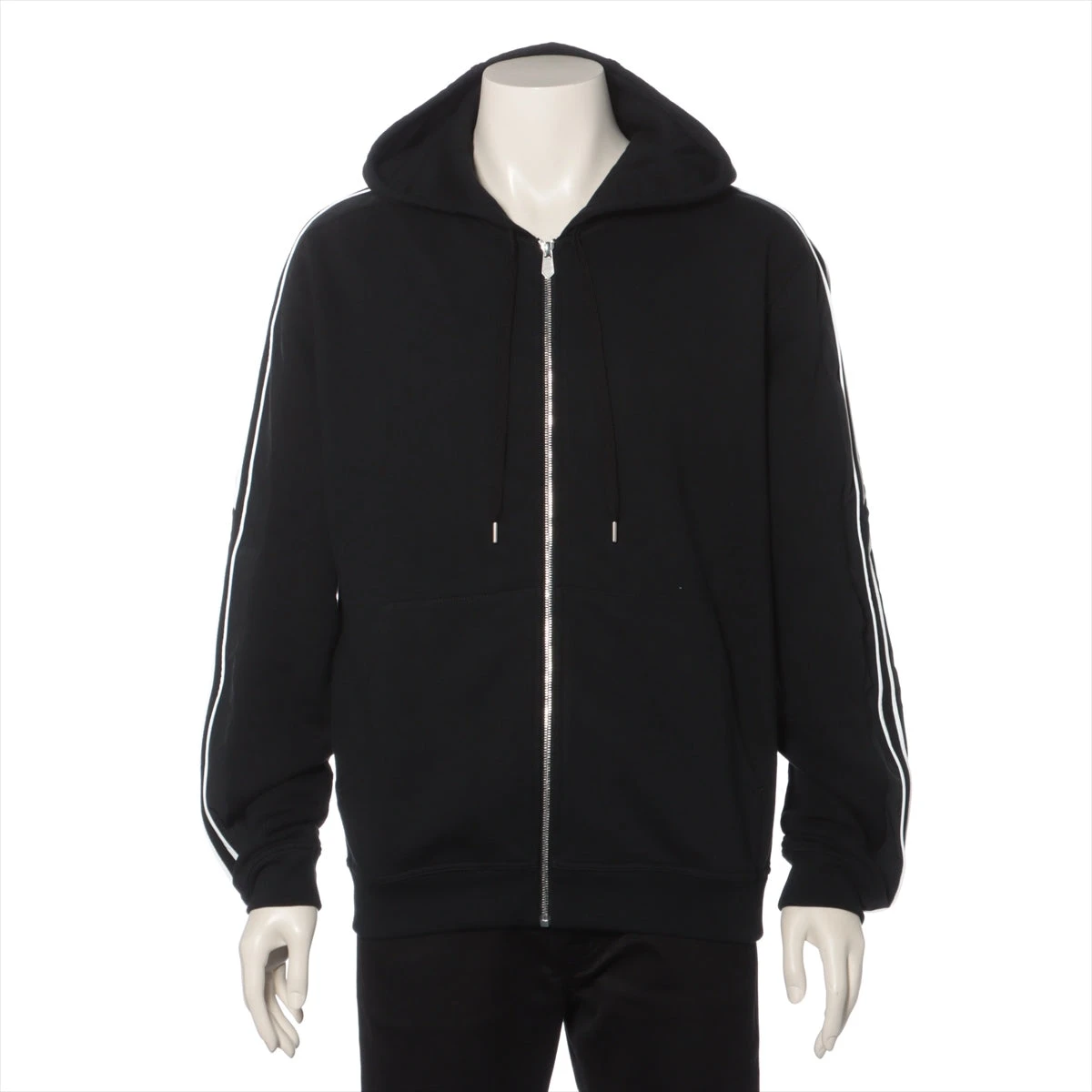 エルメス コットン パーカー M メンズ ブラック 32-5715 ランH