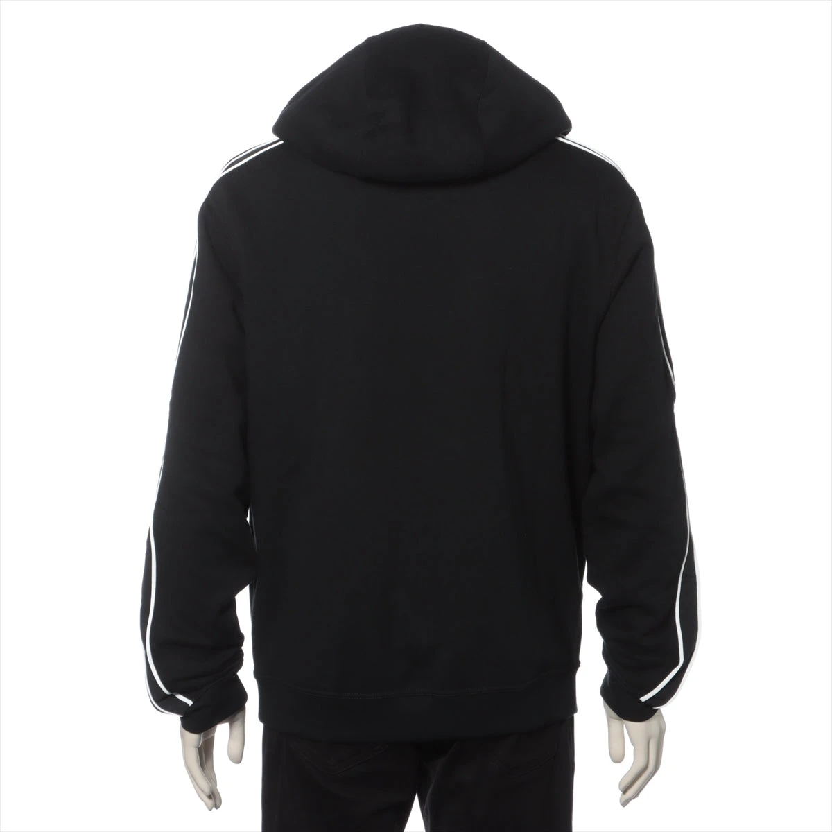 エルメス コットン パーカー M メンズ ブラック 32-5715 ランH