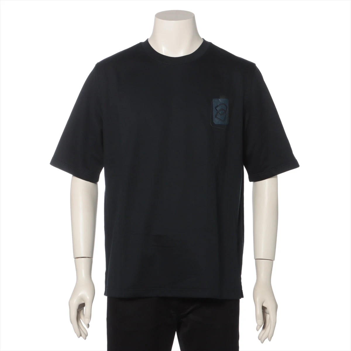 エルメス 23AW コットン Tシャツ S メンズ ネイビー 32-5718