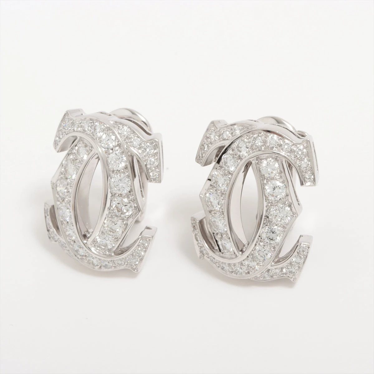 カルティエ ダイヤモンドイヤリング 極美品 カルティエ ペネロープ ダイヤ イヤリング 750(WG) 16.6g A2581469