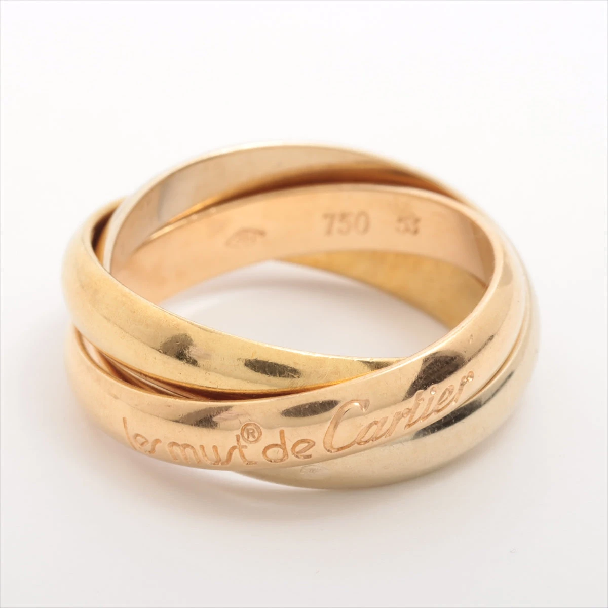 カルティエ トリニティ リング 750(YG×PG×WG) 8.5g 53 WGホールマーク
