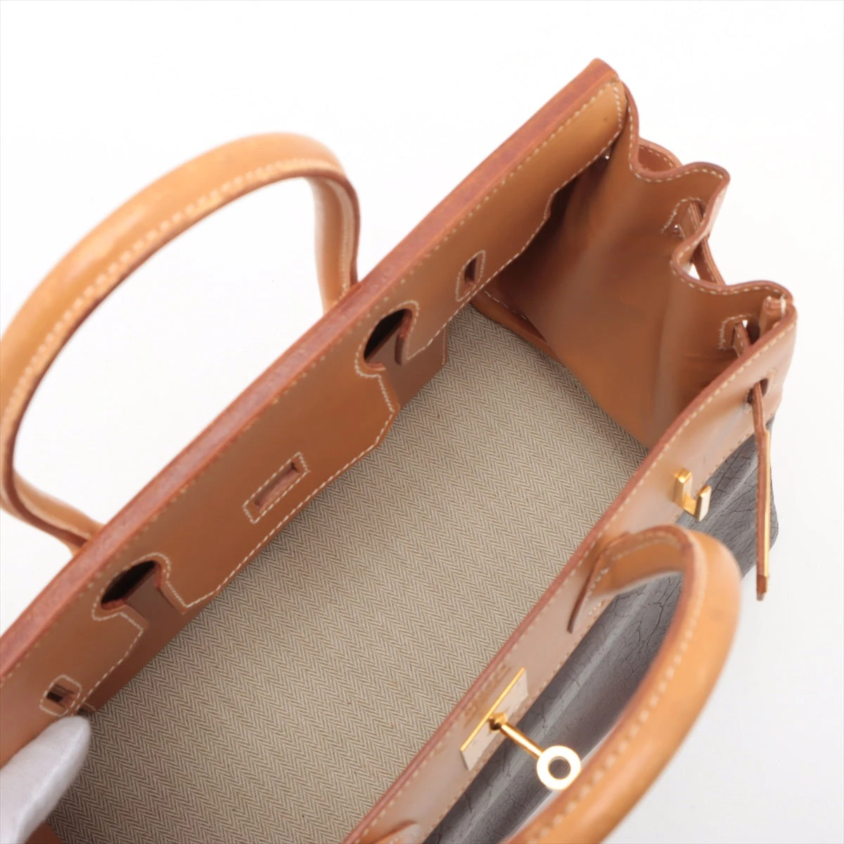 エルメス バーキン30 アマゾニア×ヴァッシュ ナチュラル×ブラウン