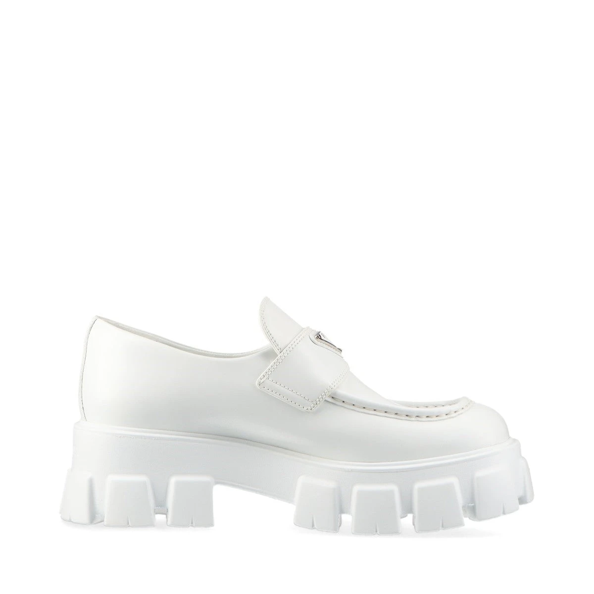 プラダ モノリス ブラッシュドレザー ローファー 厚底 PRADA】 モノリス ブラッシュドレザー ローファー (PRADA