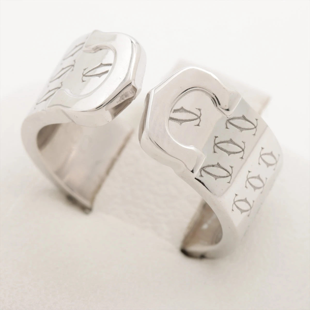 カルティエ C2 2000年クリスマス限定 リング 750(WG) 11.1g 50  