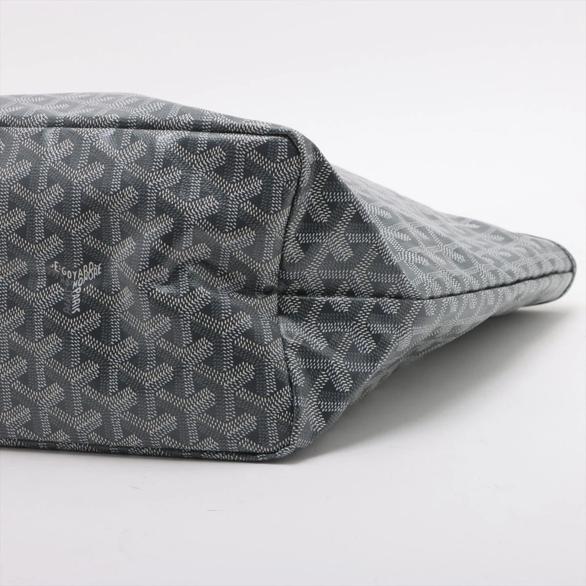 ゴヤール サンルイPM PVC×レザー トートバッグ グレー A2830361