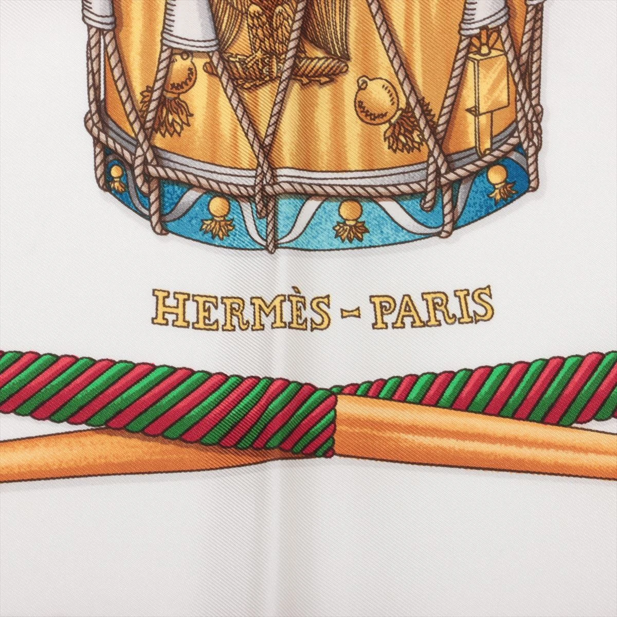 W*!様 値下げ！Hermèsカレ　タンブールの太鼓　スカーフ タンブールの太鼓スカーフ HERMES グリーン