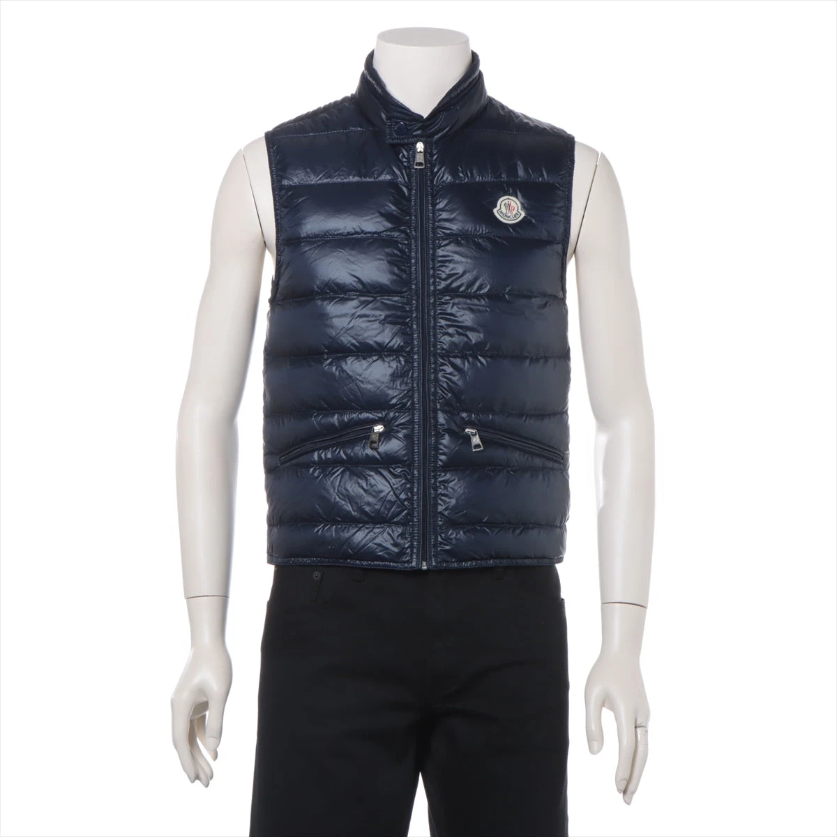 モンクレール GUI ナイロン ダウンベスト 0 メンズ ネイビー