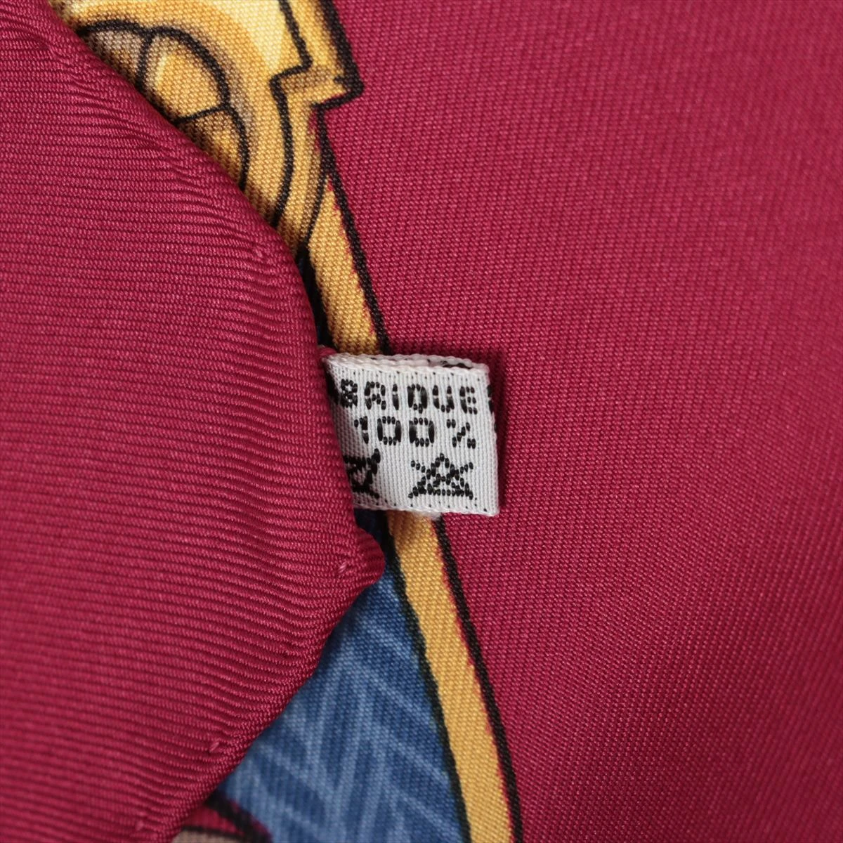 エルメス カレ90 Frontaux et Cocardes スカーフ シルク レッド