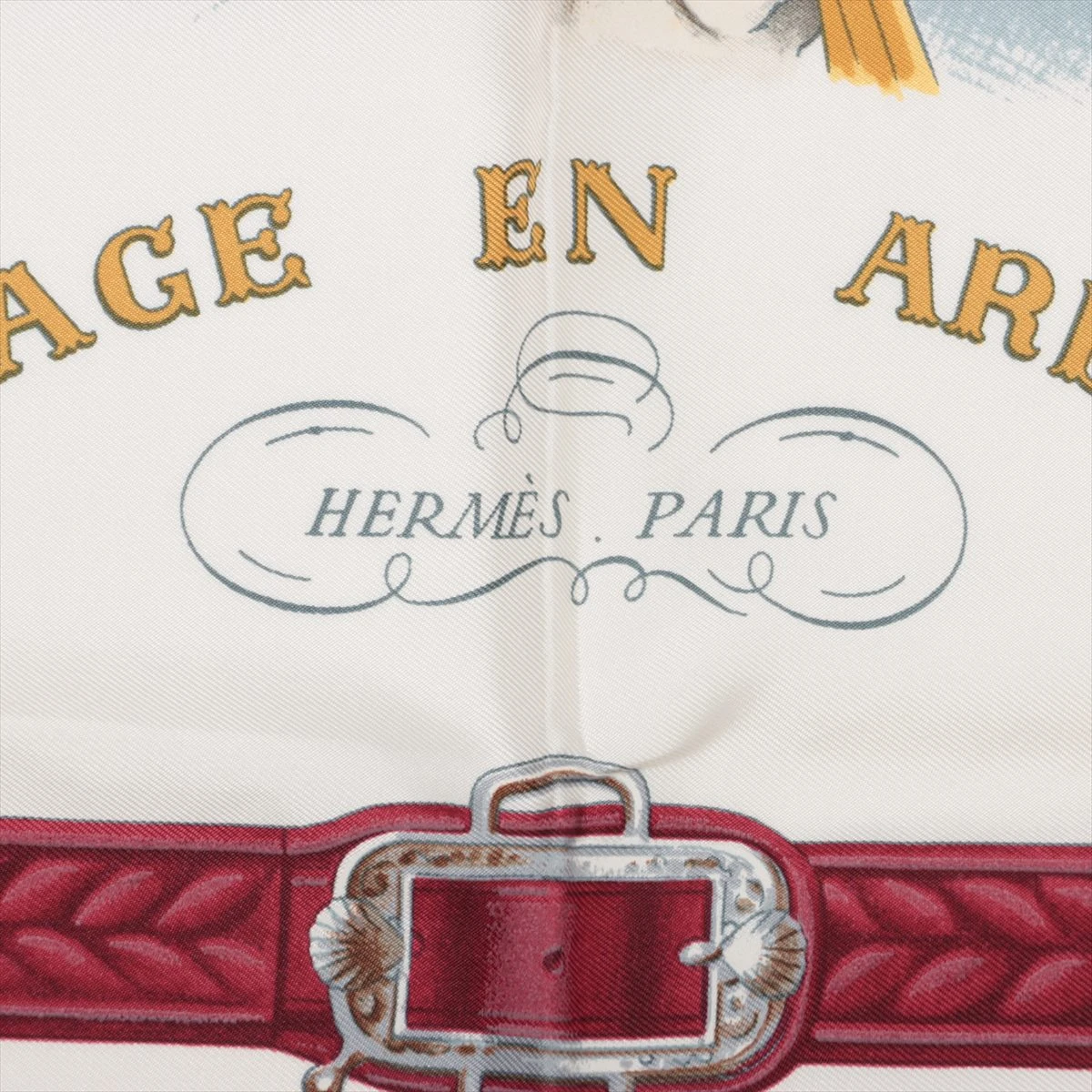 未使用 エルメス カレ90 ATTELAGE EN ARBALETE スカーフ エルメス HERMES カレ90 馬車弓形連結 ATTELAGE EN ARBALETE