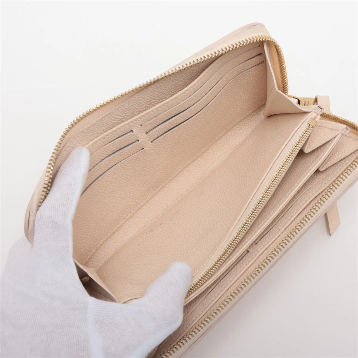 ルイヴィトン アンプラント ジッピーウォレット バイカラー ベージュ　現行 LOUIS VUITTON ヴィトン バイカラー モノグラム アンプラント ジッピー