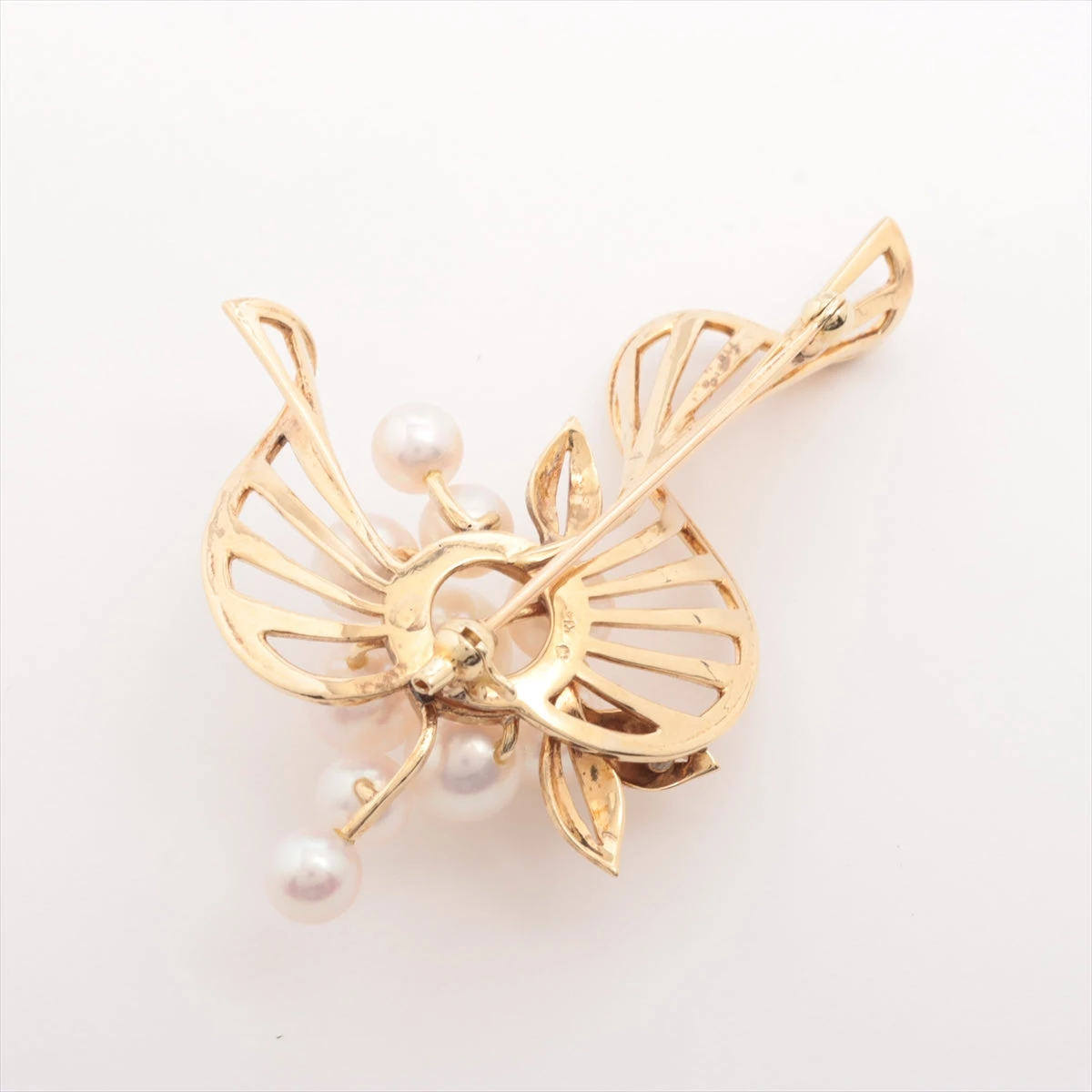ミキモト パール ブローチ K14(YG) 12.6g 一部変色 A2802309｜中古