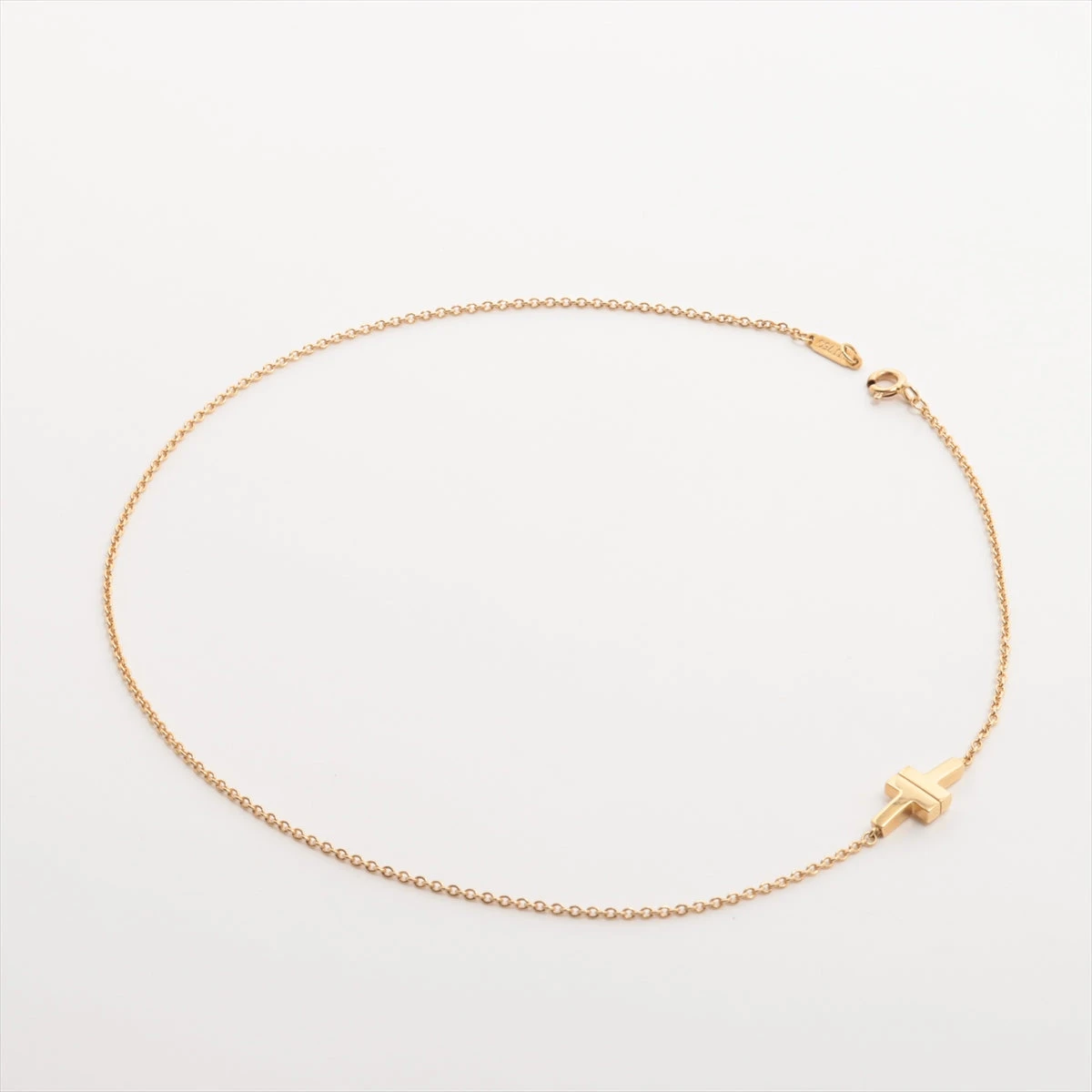 ティファニー T TWO ダブルチェーン ブレスレット 750(YG) 3.9g