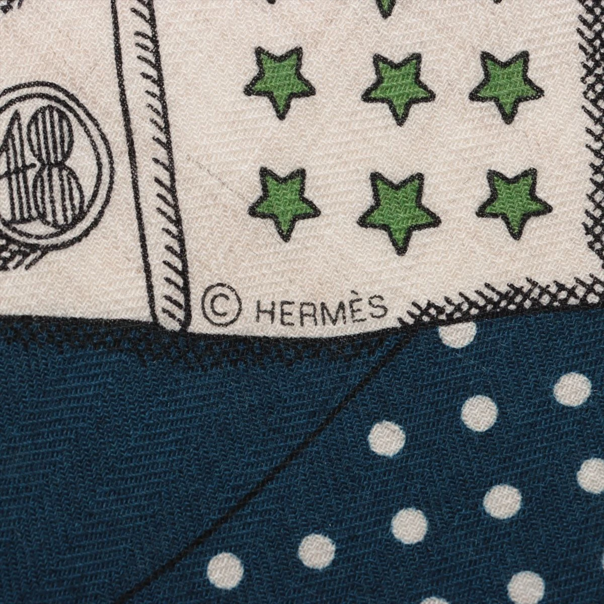 エルメス　ズアヴとドラゴン ビーズ刺繍 エルメス カレジェアン Zouaves et Dragons ズアヴとドラゴン スカーフ