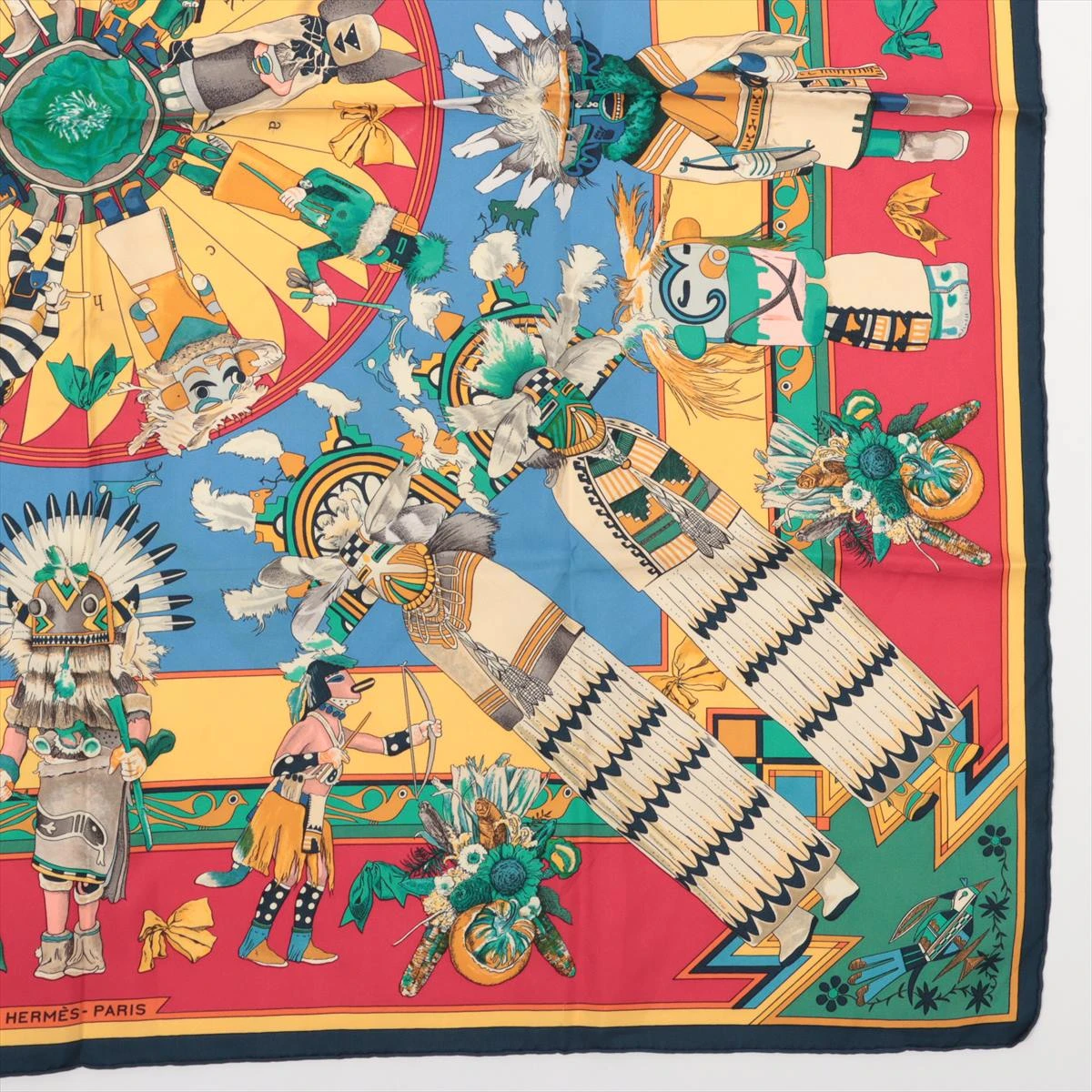 エルメス カレ90 Kachinas カチナ スカーフ シルク A2851051