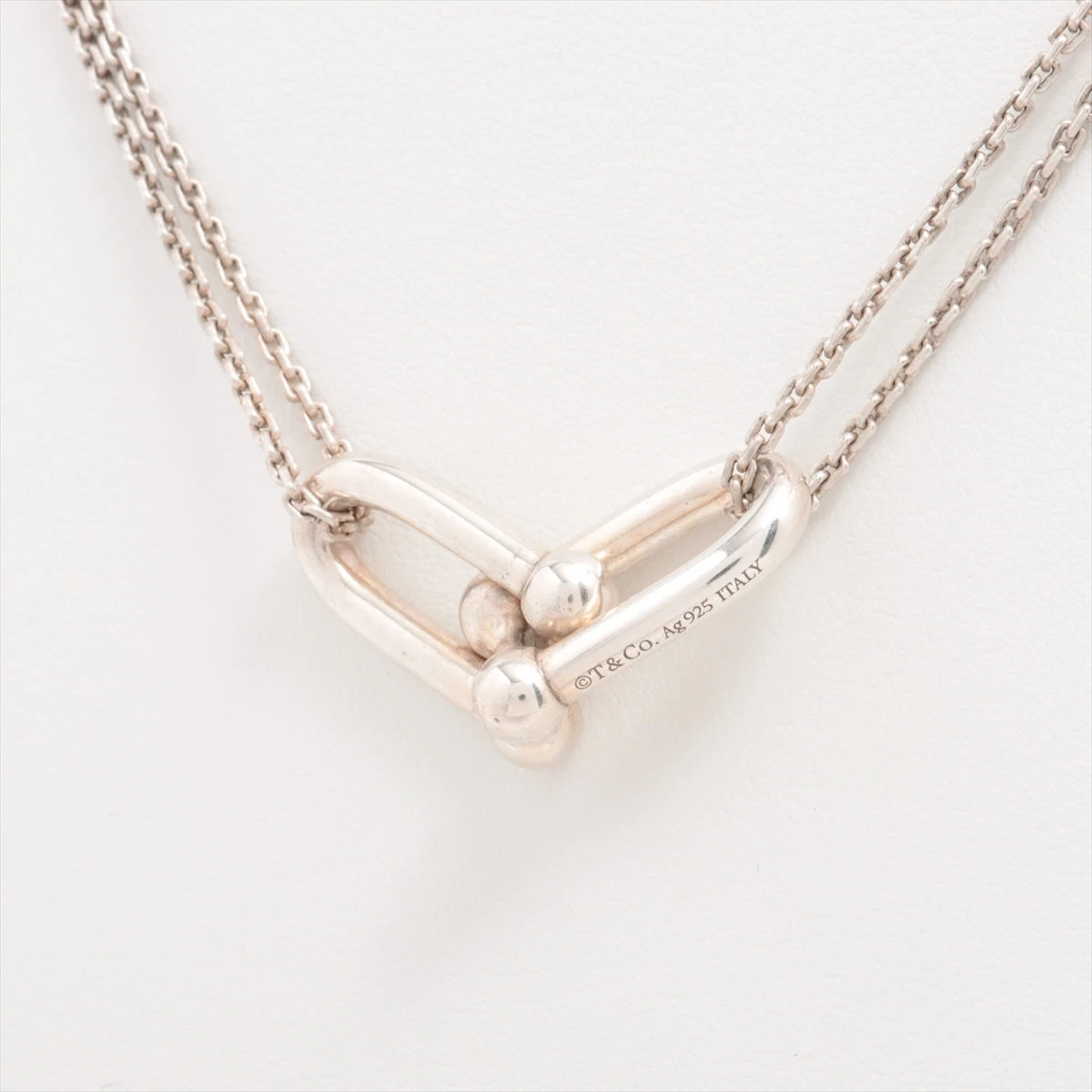 ティファニー　ダブルドロップ　ハート　ネックレス　シルバー　925 A401 Tiffany / ダブルハートネックレス シルバー925 TIFFANY&Co