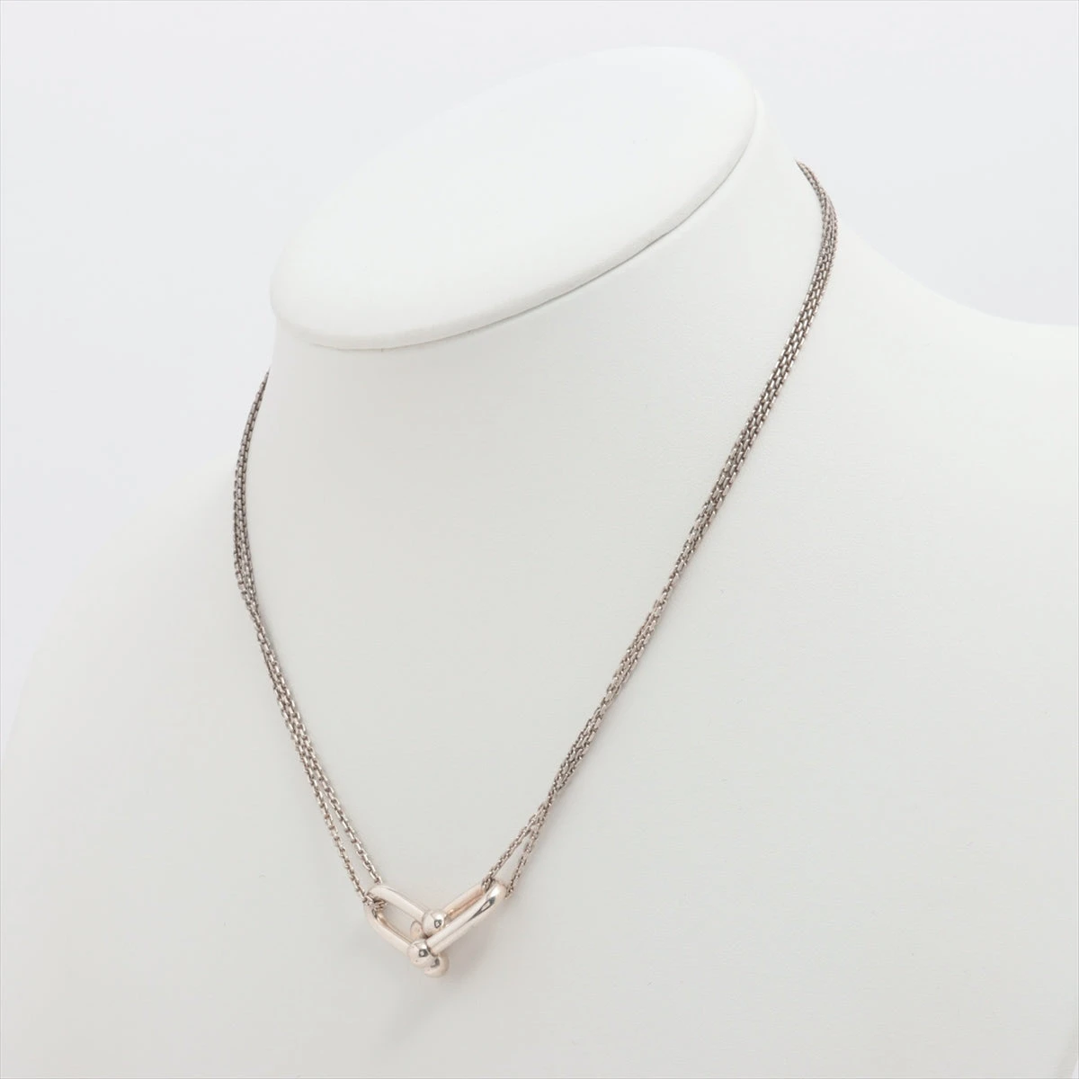 ティファニー　ダブルドロップ　ハート　ネックレス　シルバー　925 A401 TIFFANY&Co. ティファニー リターントゥティファニー ダブル