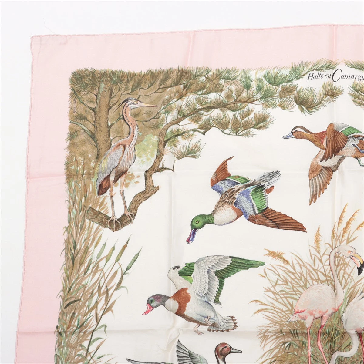 エルメス カマルグでの休息 カレ90 スカーフ シルク100% HERMES カレ90