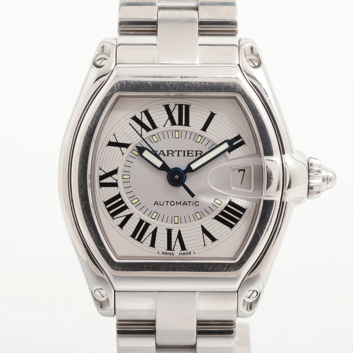 カルティエ ロードスター W62000V3 SS AT シルバー文字盤