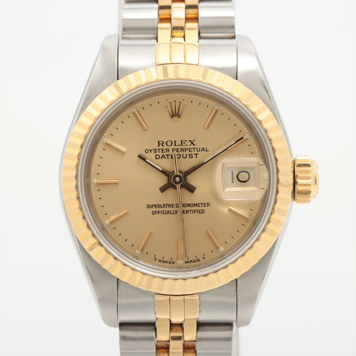 〇純正 ROLEX 2駒 69173 DATEJUST YG×SS FZ8608 Rolex Lady-Datejust 