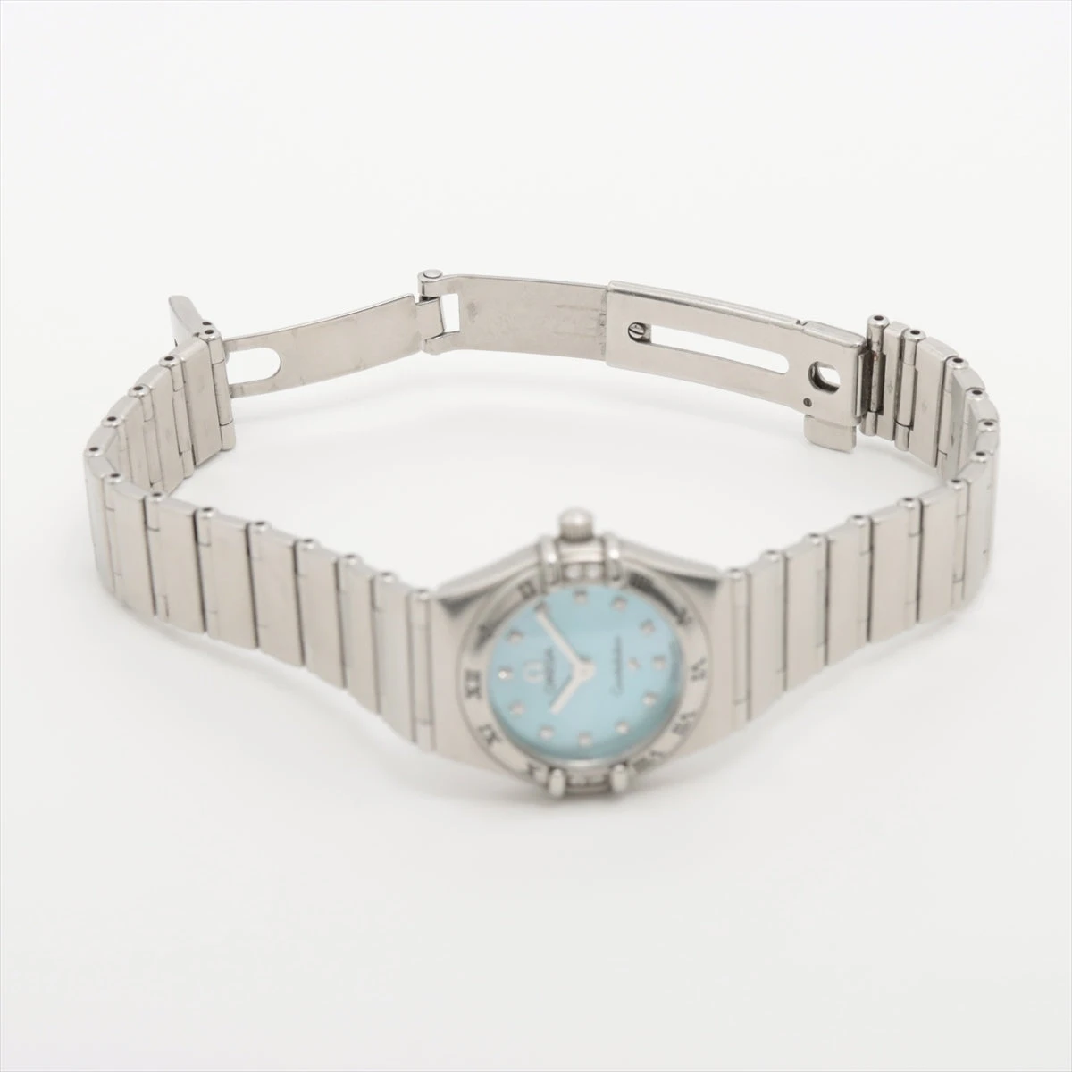 オメガ コンステレーション SS QZ ブルーシェル文字盤 6553/865 裏蓋