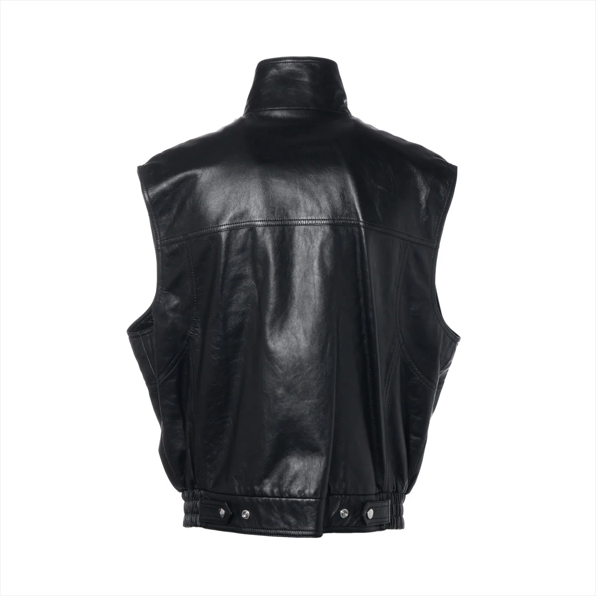 偉大な セリーヌ SLEEVELESS ブラック メンズ 52 ベスト ラムスキン 個人装備