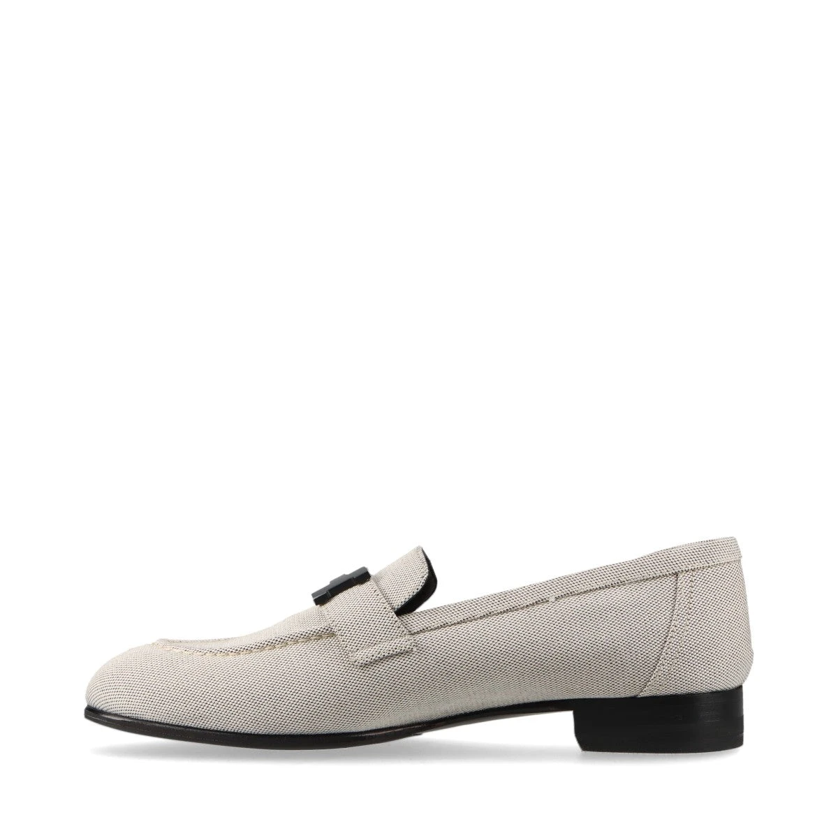エルメス パリ 23SS キャンバス×レザー ローファー EU37 1/2
