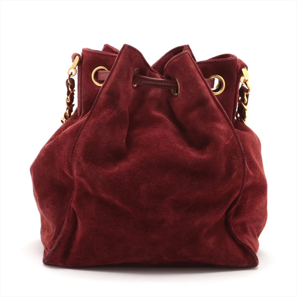 美品】シャネル CHANEL スエード 巾着ショルダー デカココ