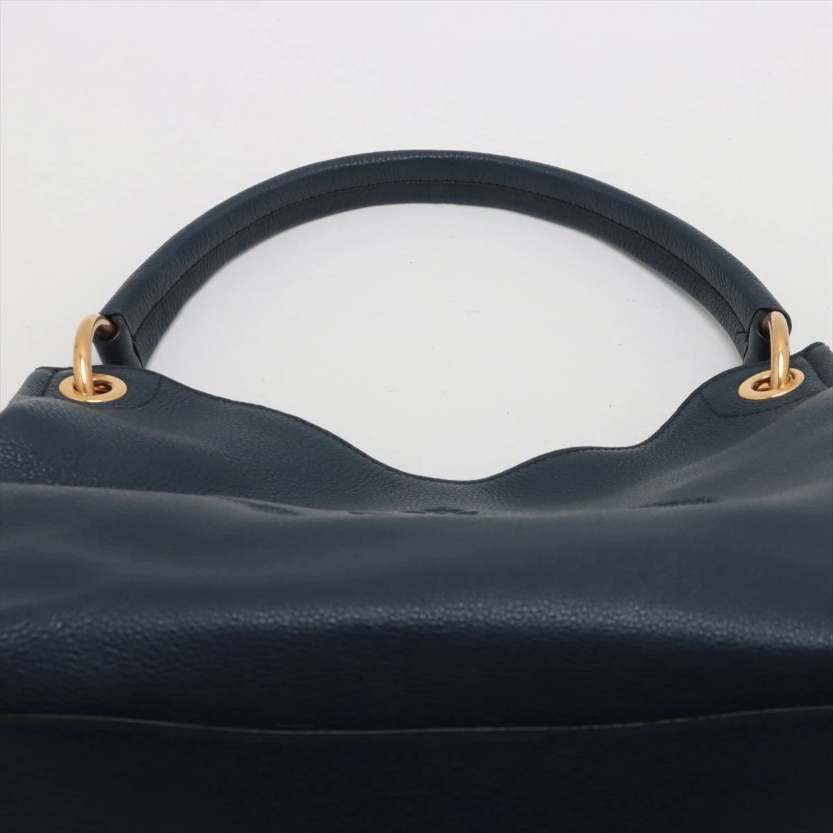 プラダ ヴィッテロフェニックス レザー ショルダーバッグ ネイビー