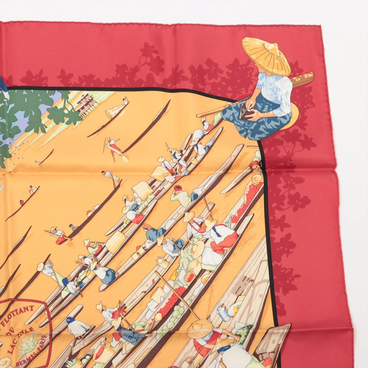 エルメス カレ90 MARCHE FLOTTANT DU LAC INLE インレ湖の水上