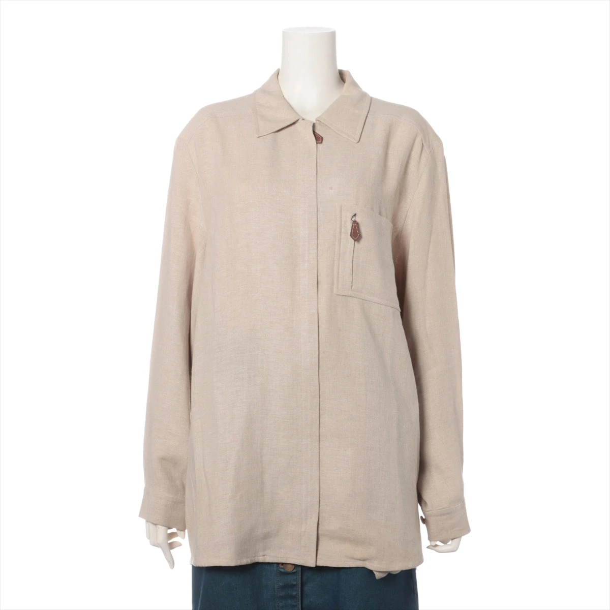 エルメス マルジェラ期 リネン ジャケット 40 レディース ベージュ  