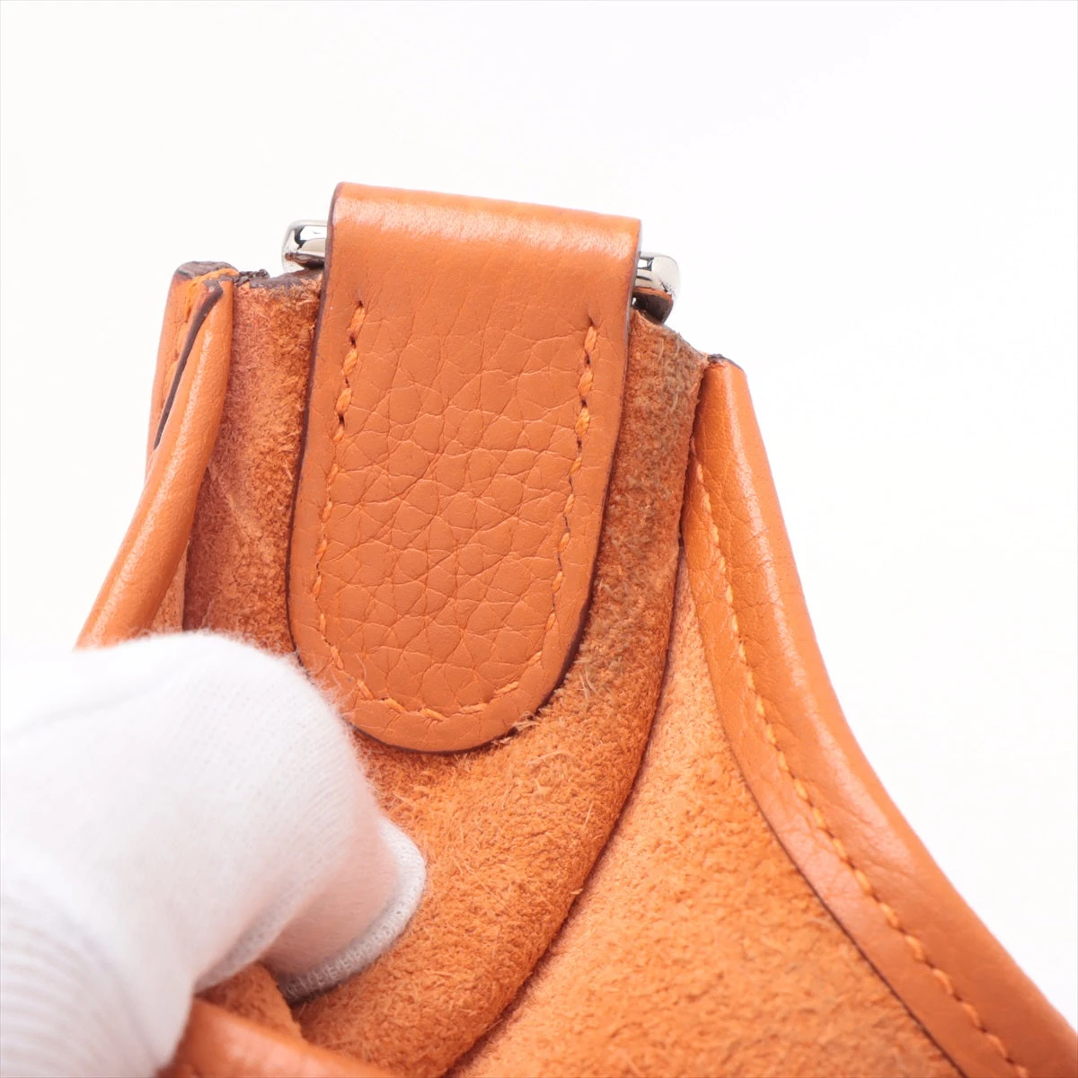 エルメス エブリン2PM トリヨンクレマンス オレンジ シルバー金具 □J 
