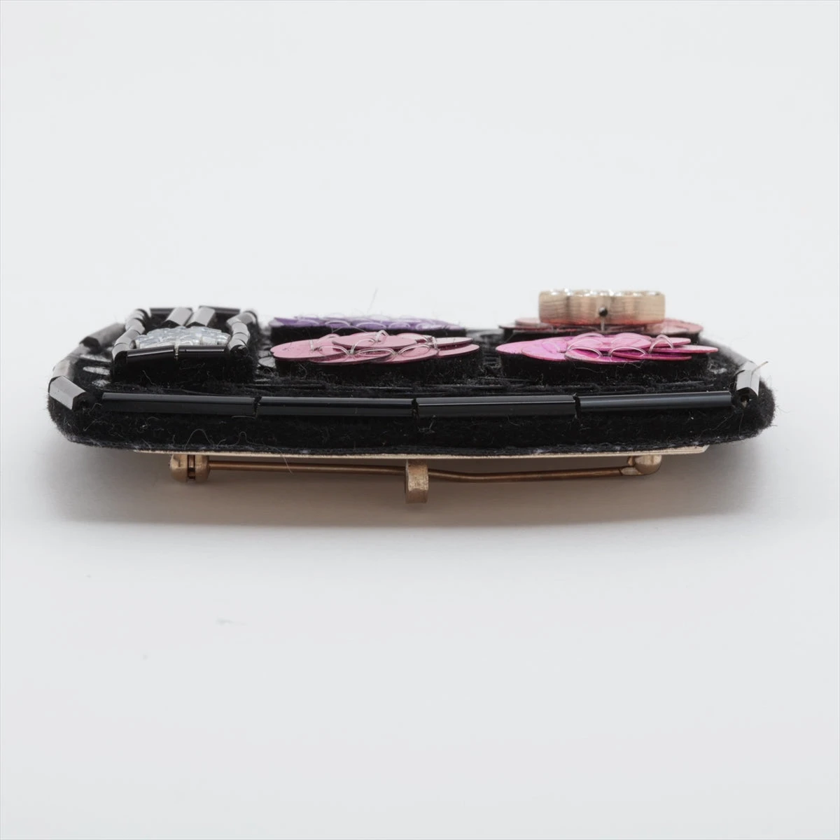 シャネル ココマーク 04A ブローチ GP×プラスチック×ラインストーン