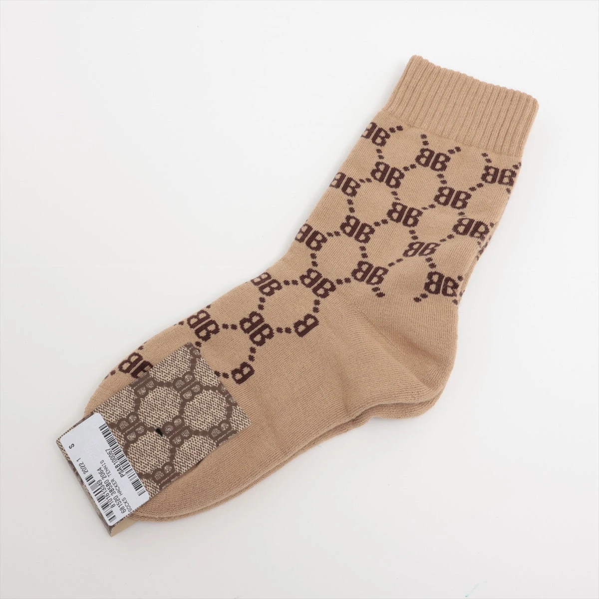 グッチ×バレンシアガ BB 靴下 S コットン ベージュ DP016637｜中古  