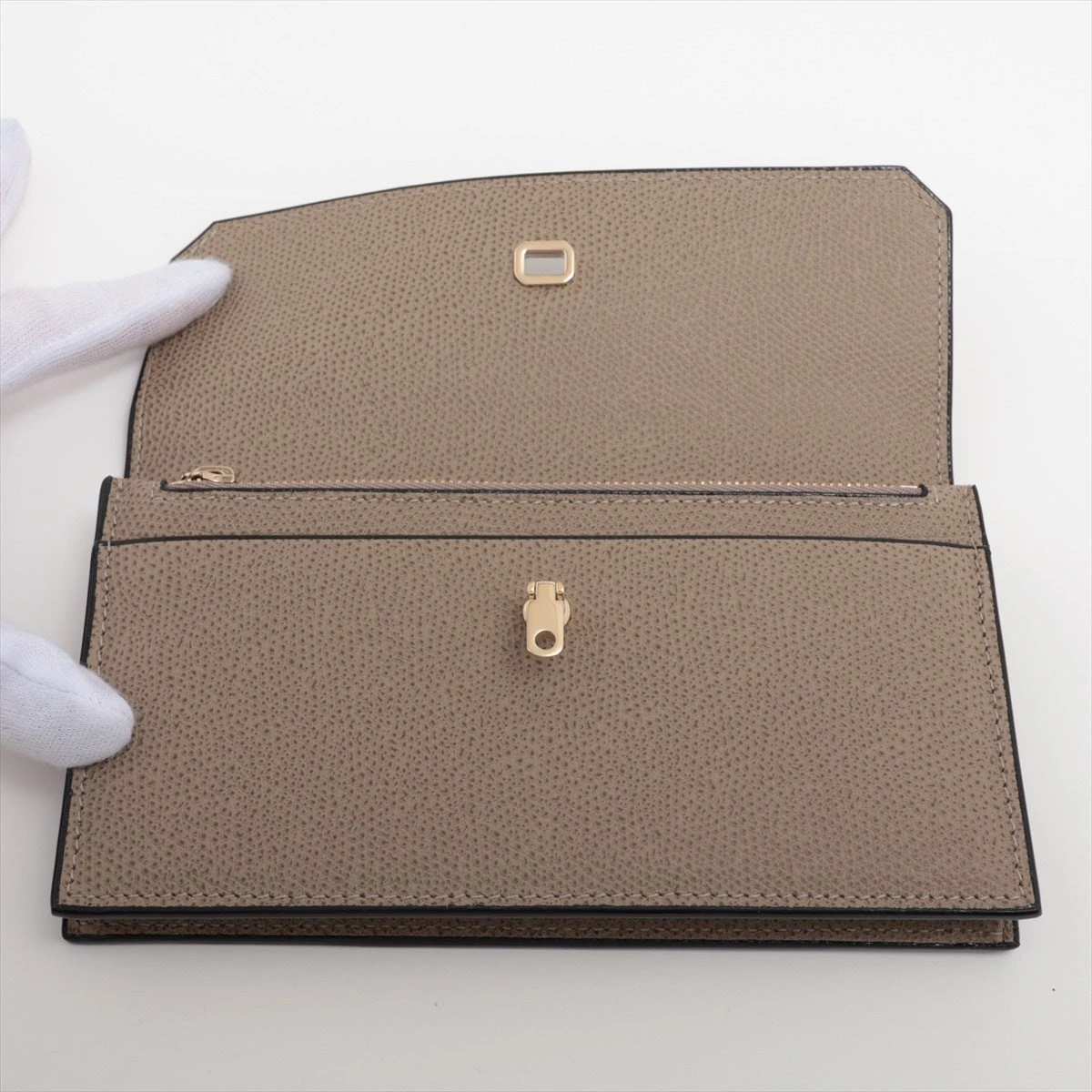 未使用 ヴァレクストラ シティウォレット 長財布 レザー ブラック  