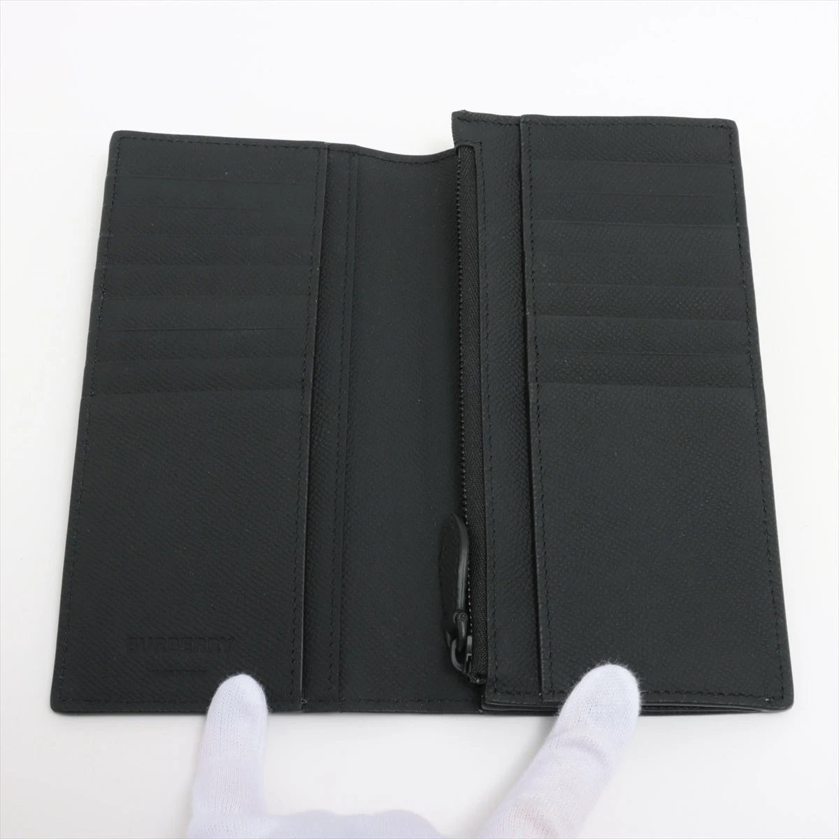 バーバリー TBロゴ レザー 財布 ブラック A2844624｜中古